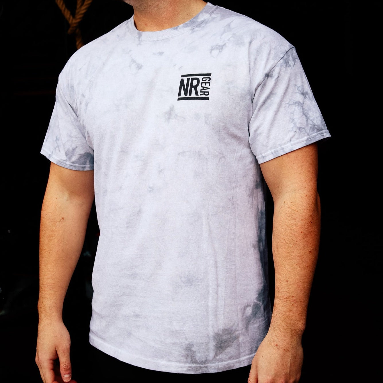 White Smoke Tee, Tie-Dye T-shirt, fitness top
