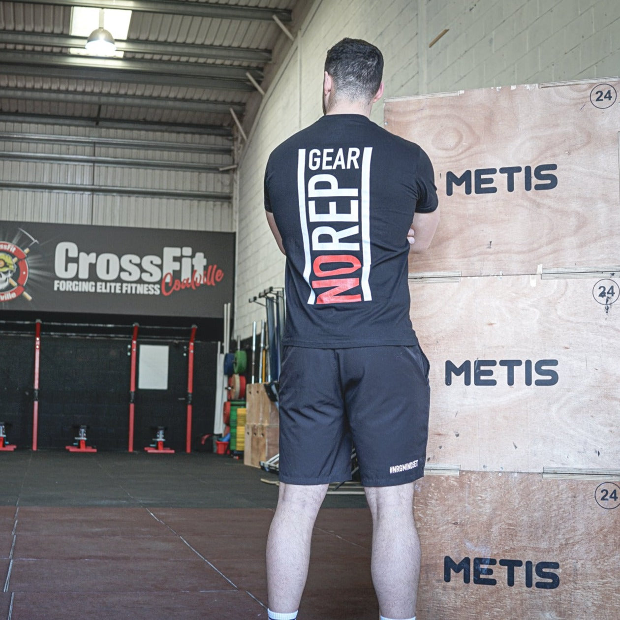 Back of tee, black tee, NRG Zeus tee