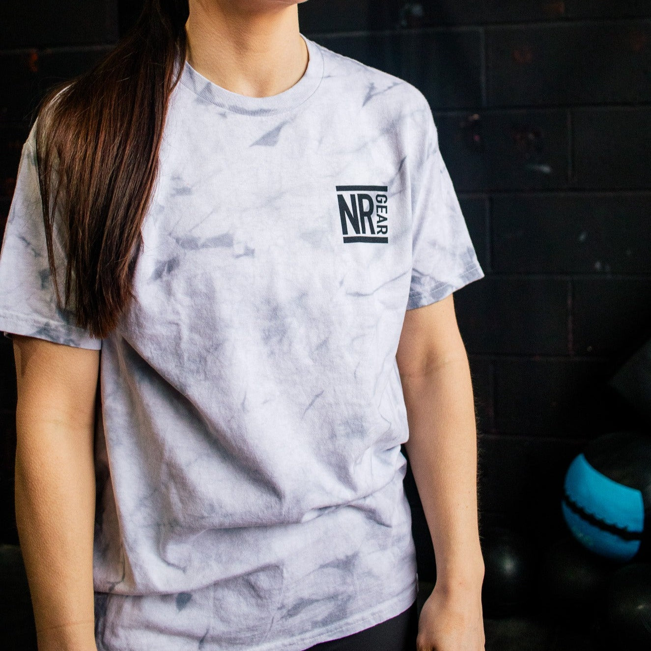White Smoke Tee, Tie-Dye T-shirt, fitness top