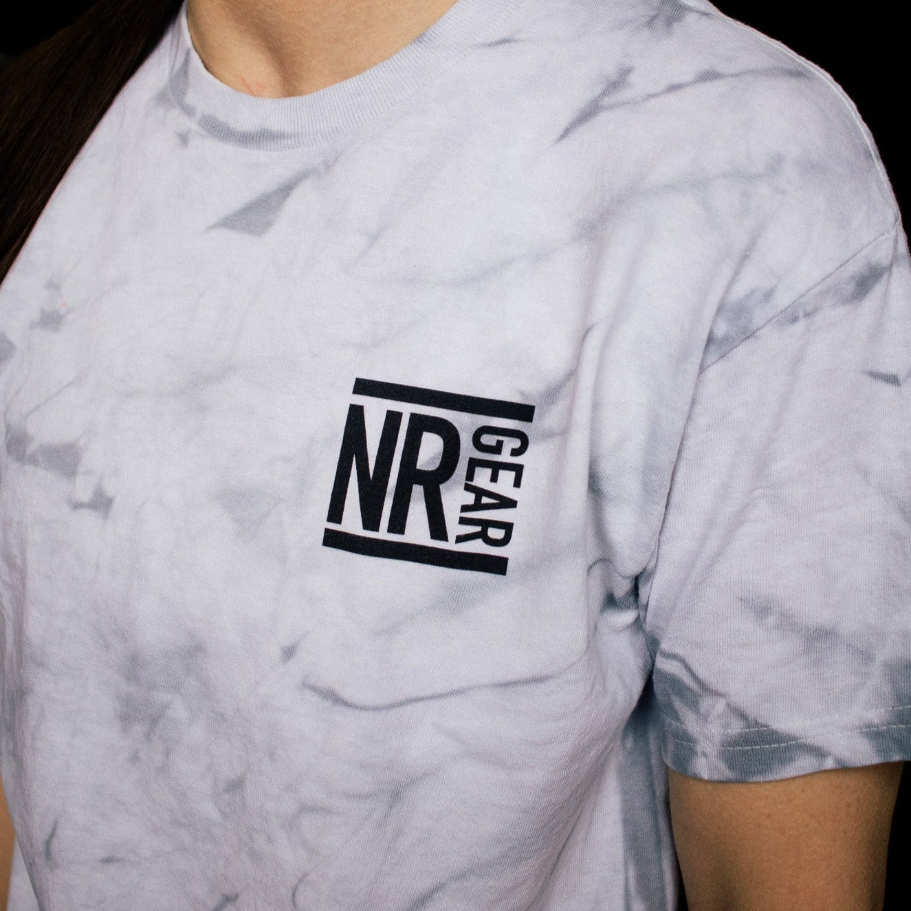 White Smoke Tee, Tie-Dye T-shirt, fitness top
