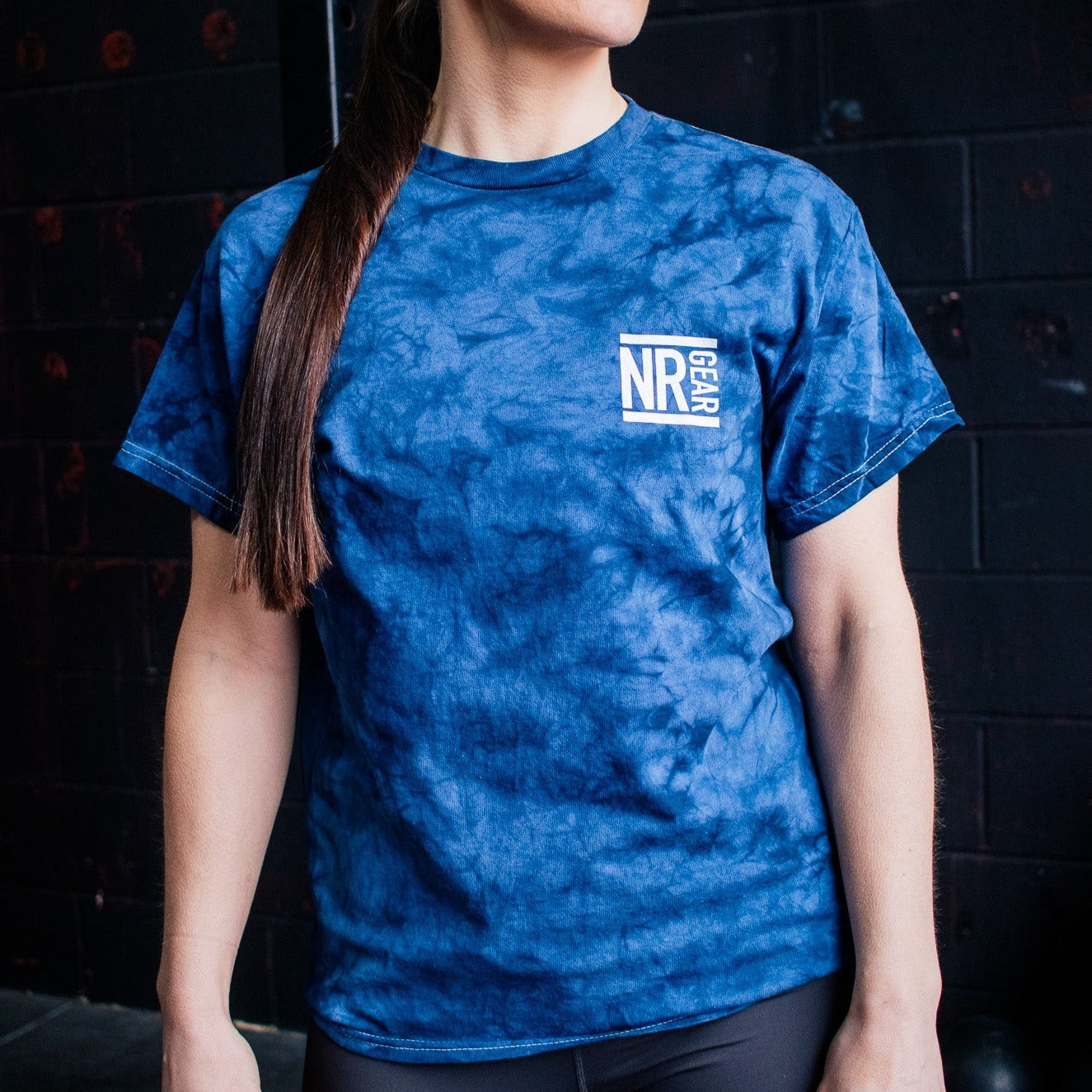 Navy smoke tee, tie-dye, unisex tee