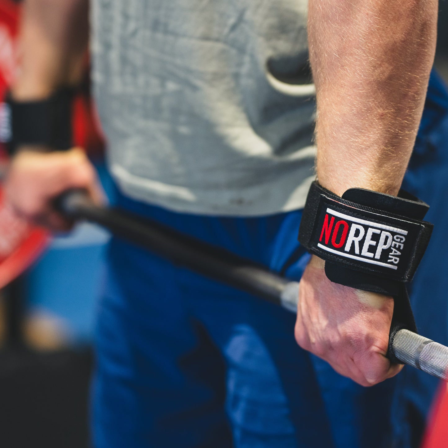 Lifting barbell, gym, weightlifting, strongman straps