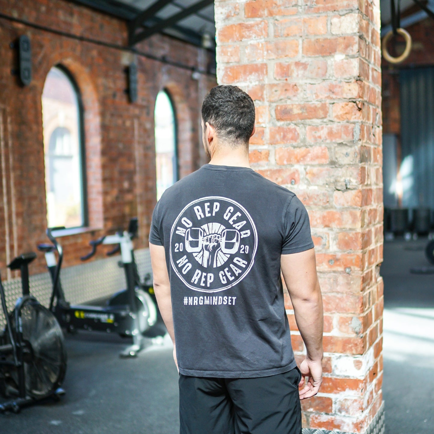 Black Mindset tee, No Rep Gear crossfit tshirt
