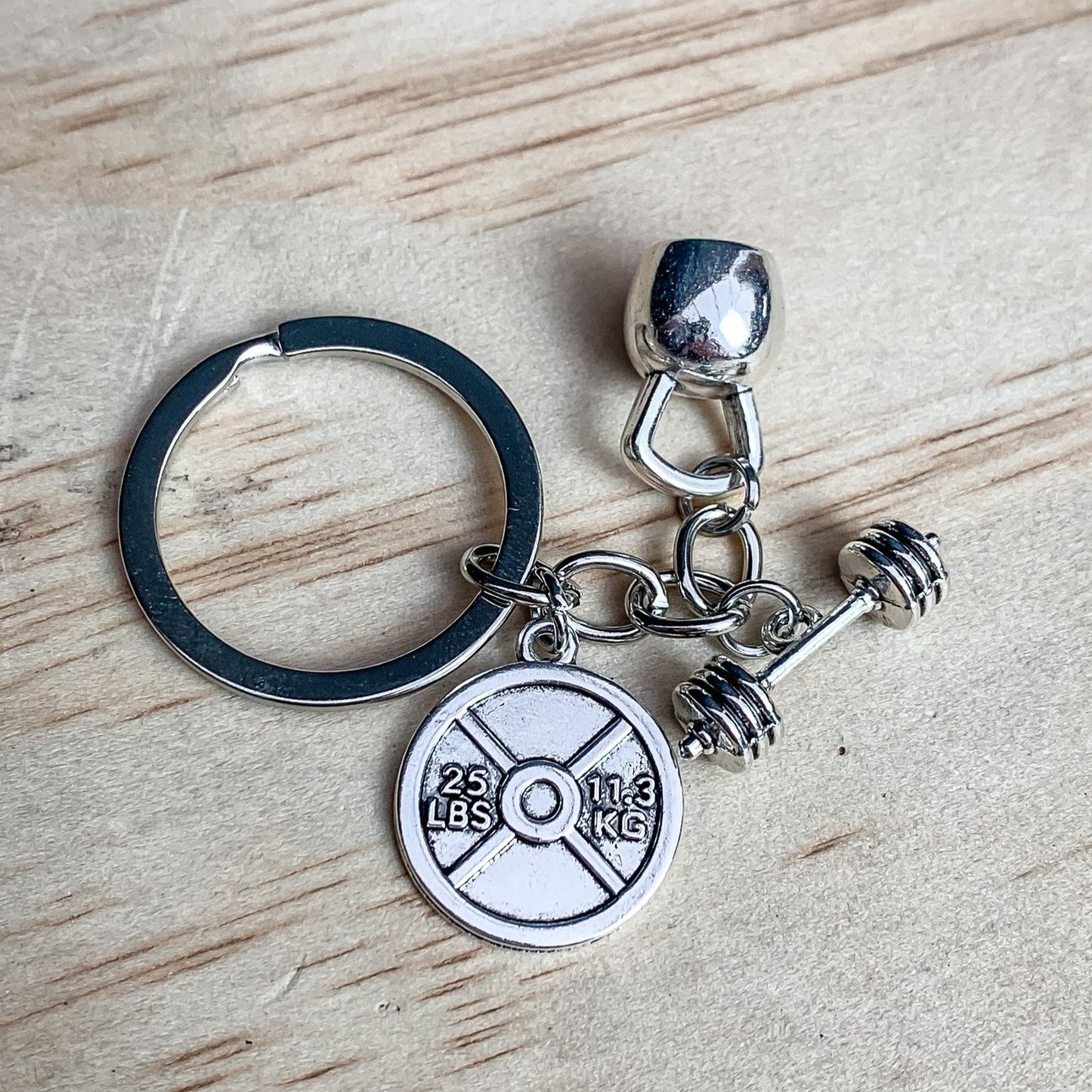 weight plate keyring, kettlebell keyring