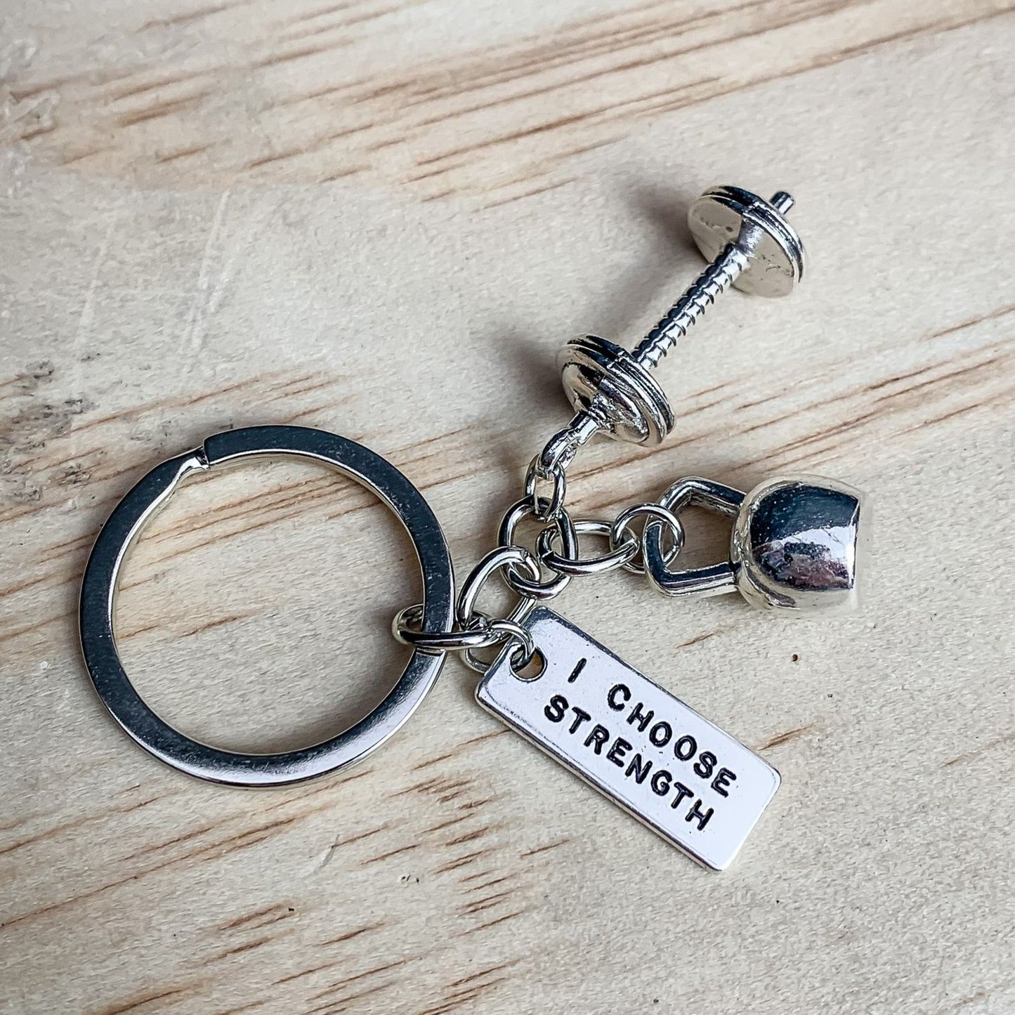 I Choose Strength keyring, motivation key ring