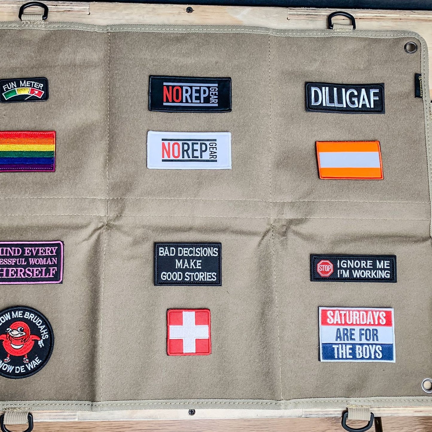 Velcro patch holder