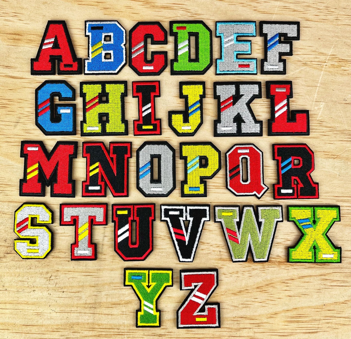NRG Alphabet Letters, patches