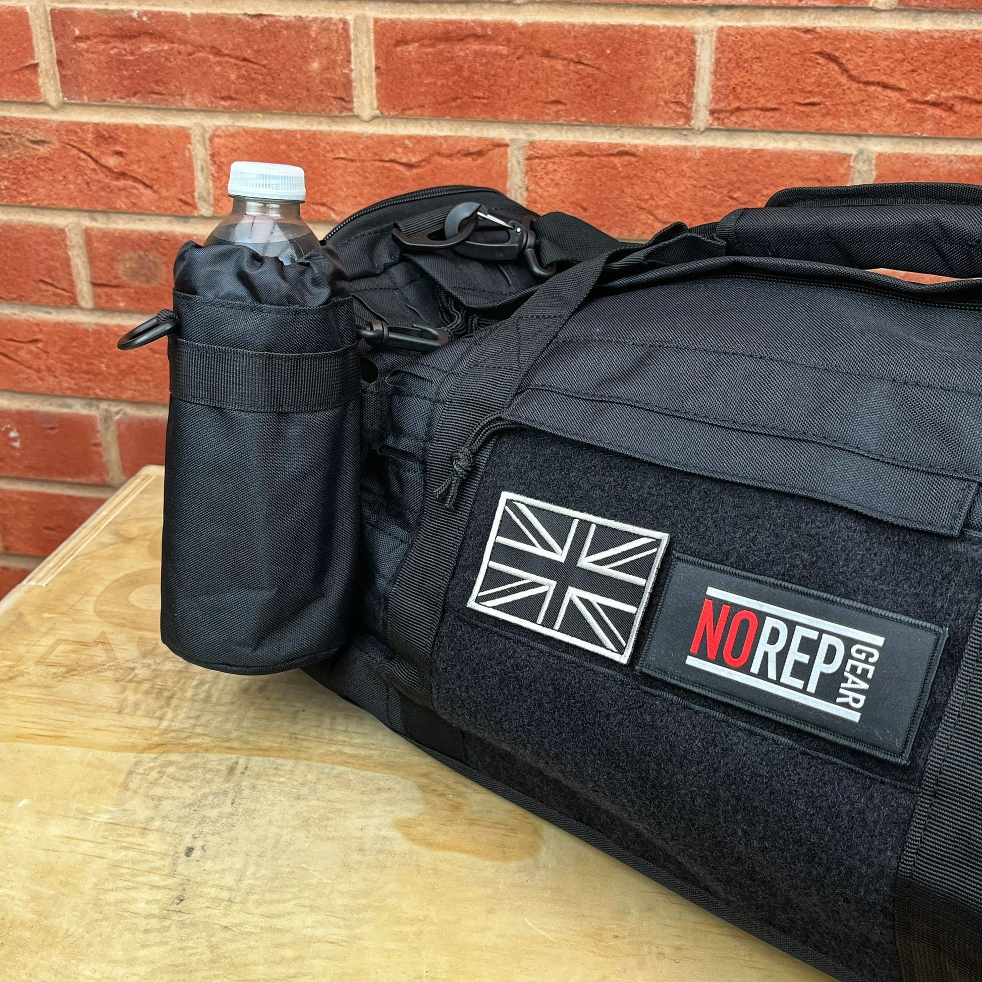 Duffel bag, bottle holder