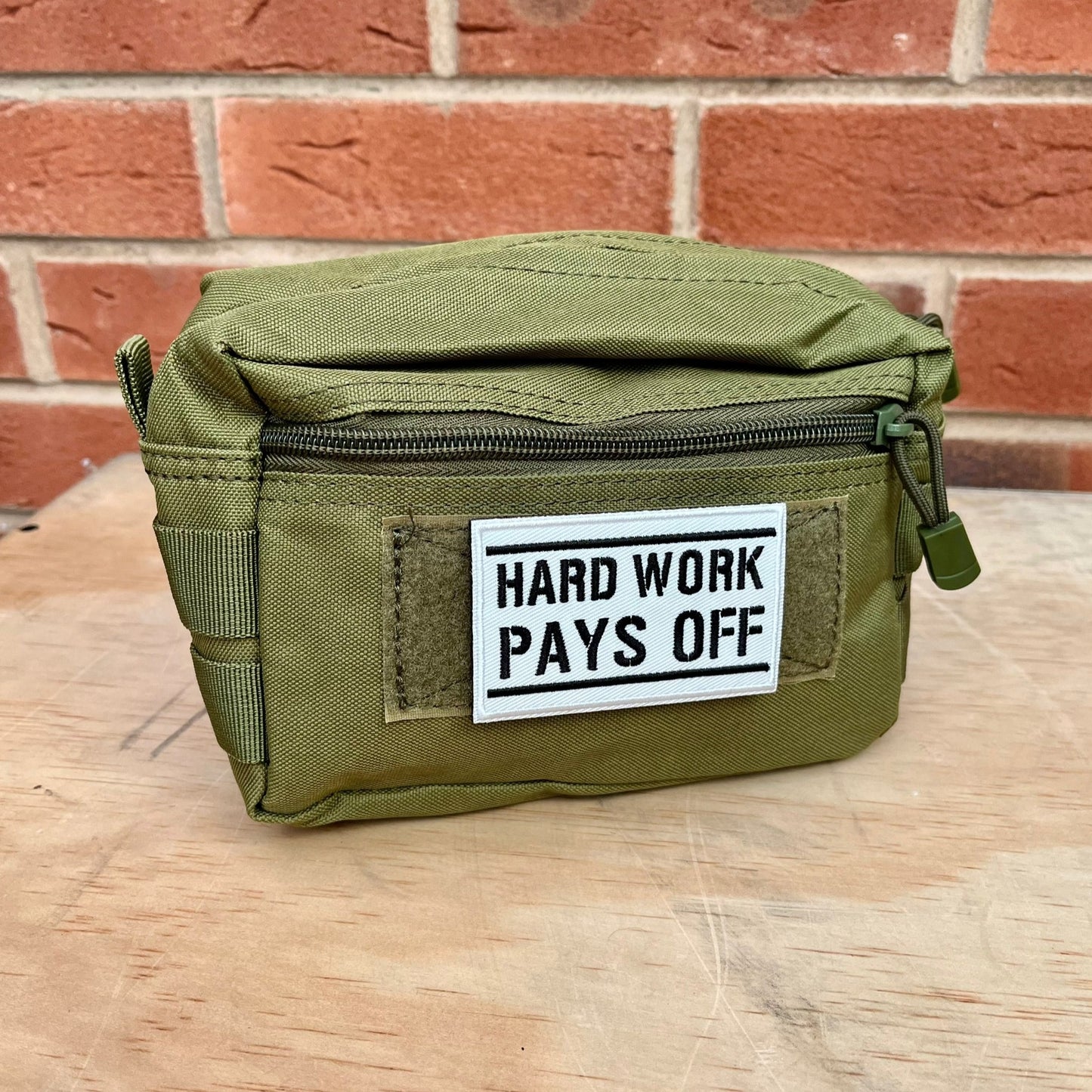 Army green tactical accessory bag
