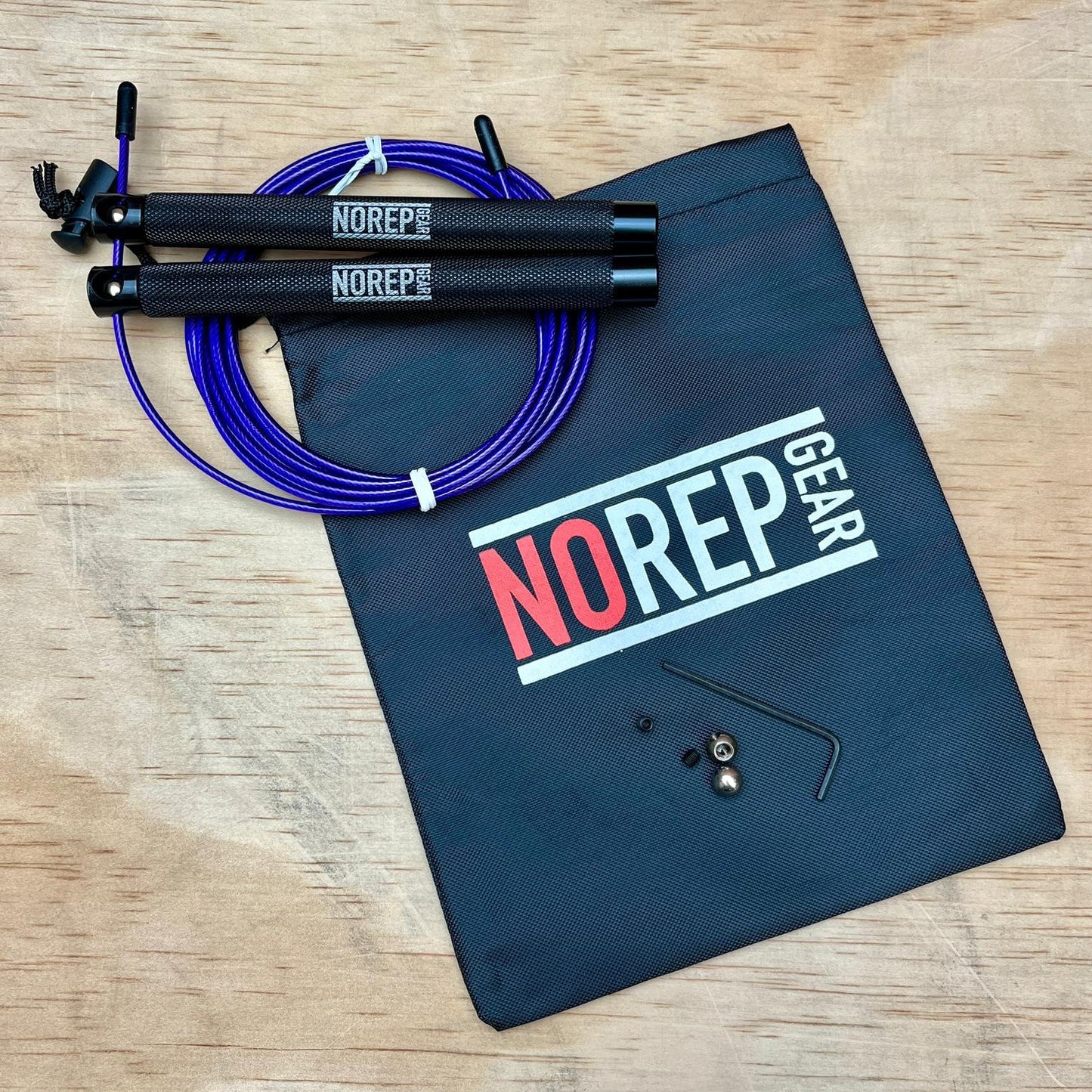 Blue skipping rope