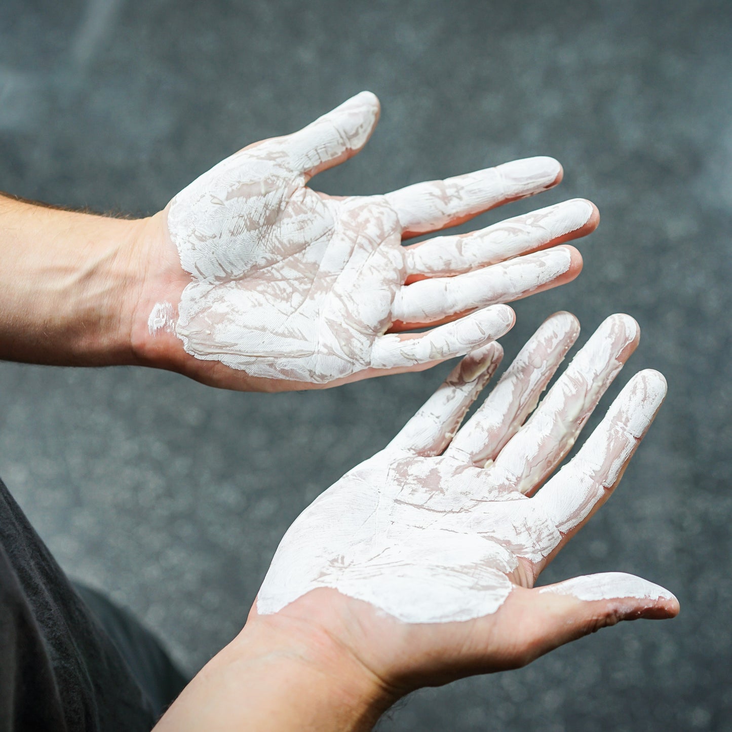 Liquid chalk, rock climbing, gymnastics
