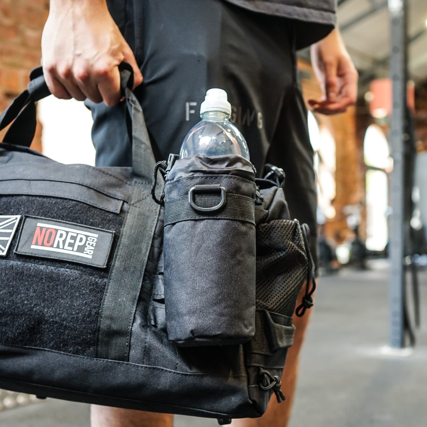 Black bottle holder, crossfit bottle holder