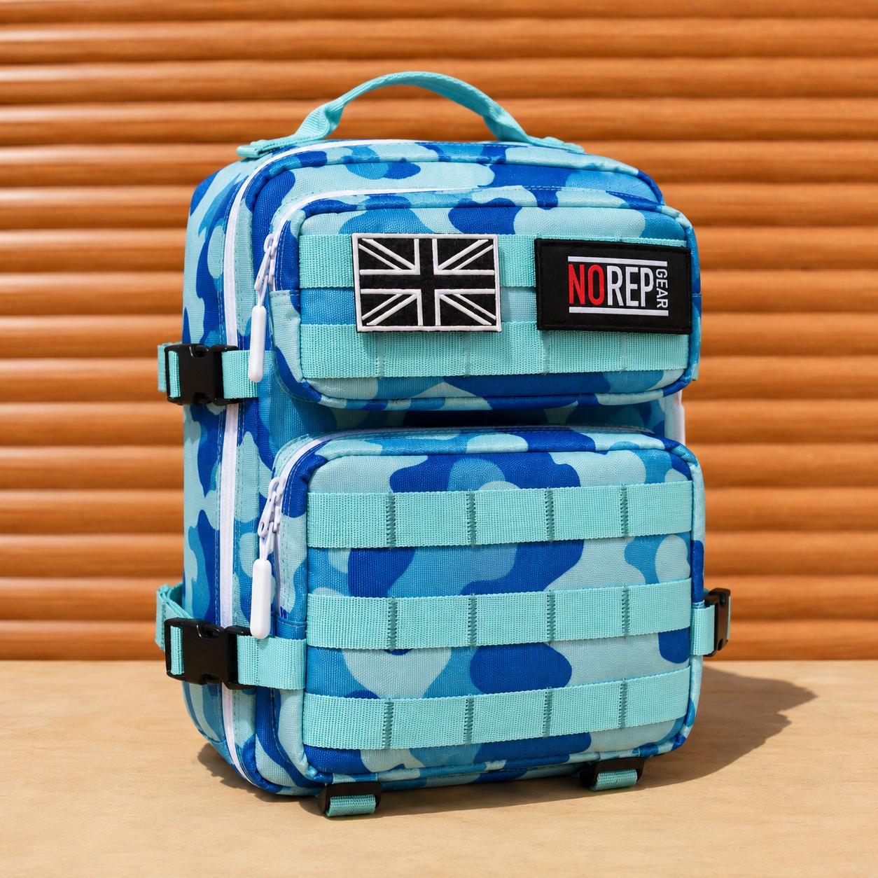 Blue camouflage backpack 