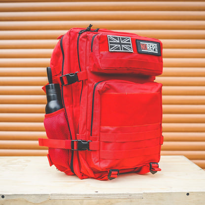 Red tactical backpack