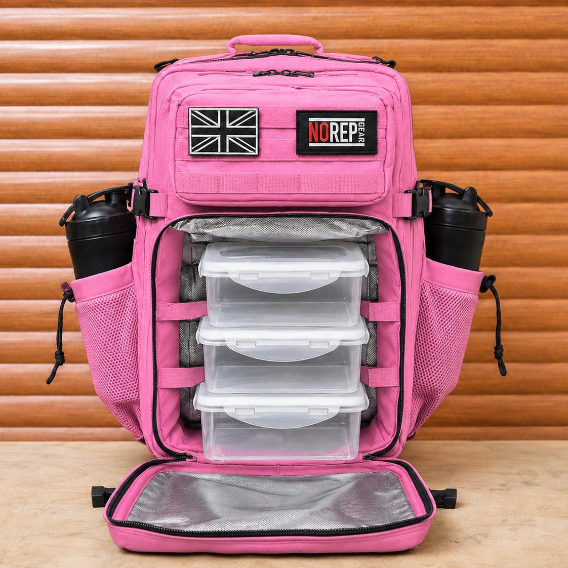 Pink gym meal prep bag