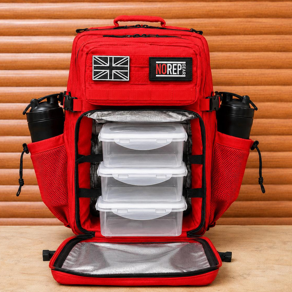 Red prep meal bag for gym 