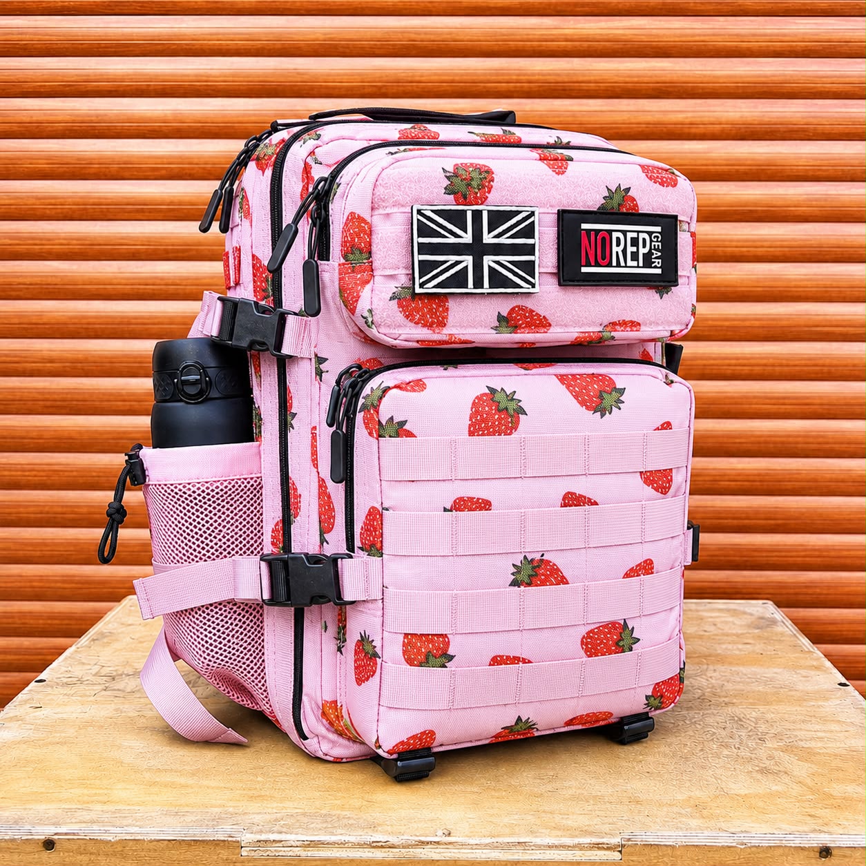 Pink Strawberry gym backpack for fitness, crossfit and athx