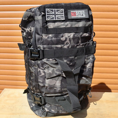 Black Camo Hybrid 60L bag, Backpack, Duffel Bag, Hiking bag, Gym Bag