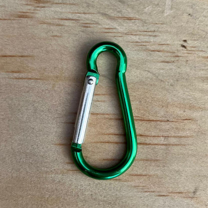 Green Carabiner buckle, Green clip