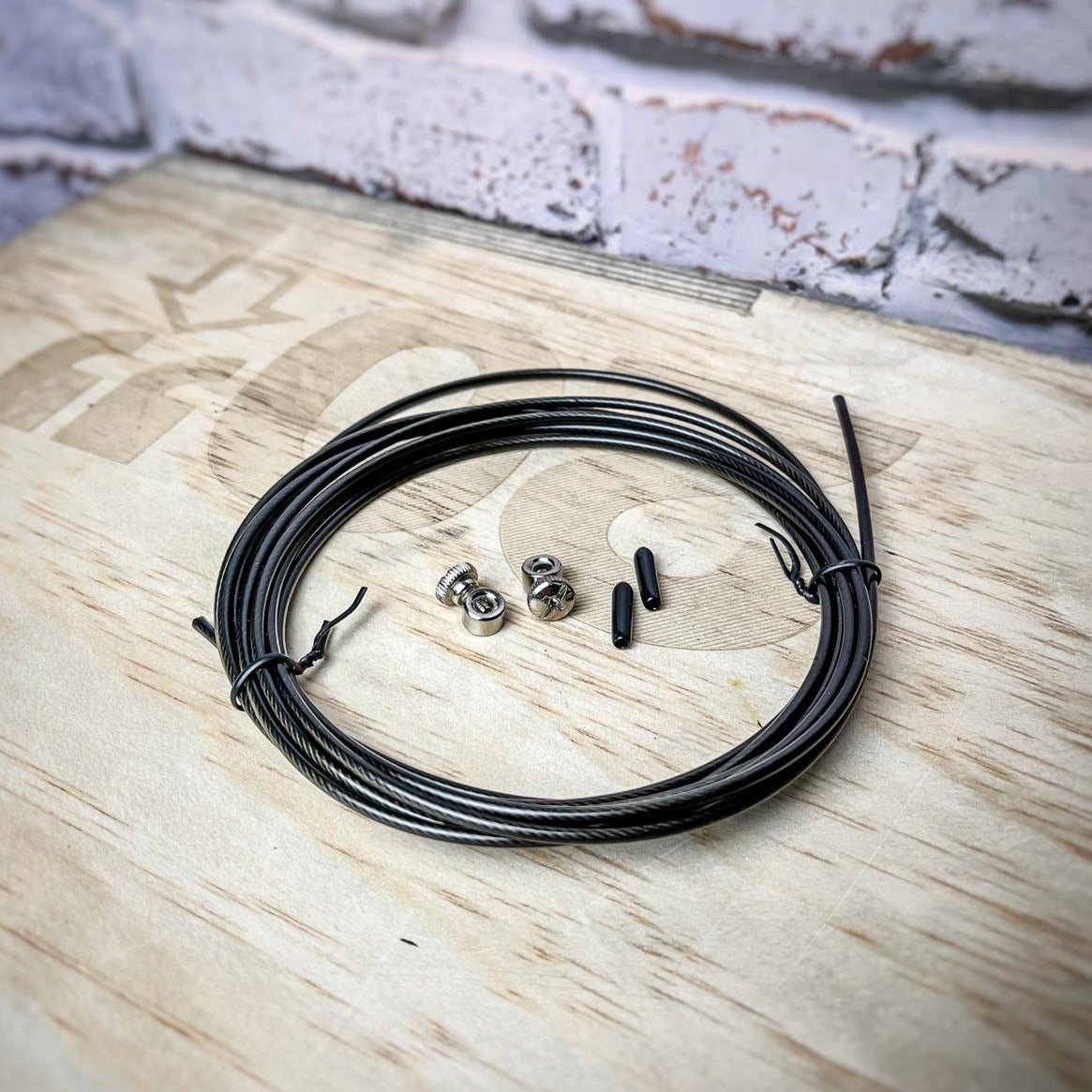 Black spare speed rope