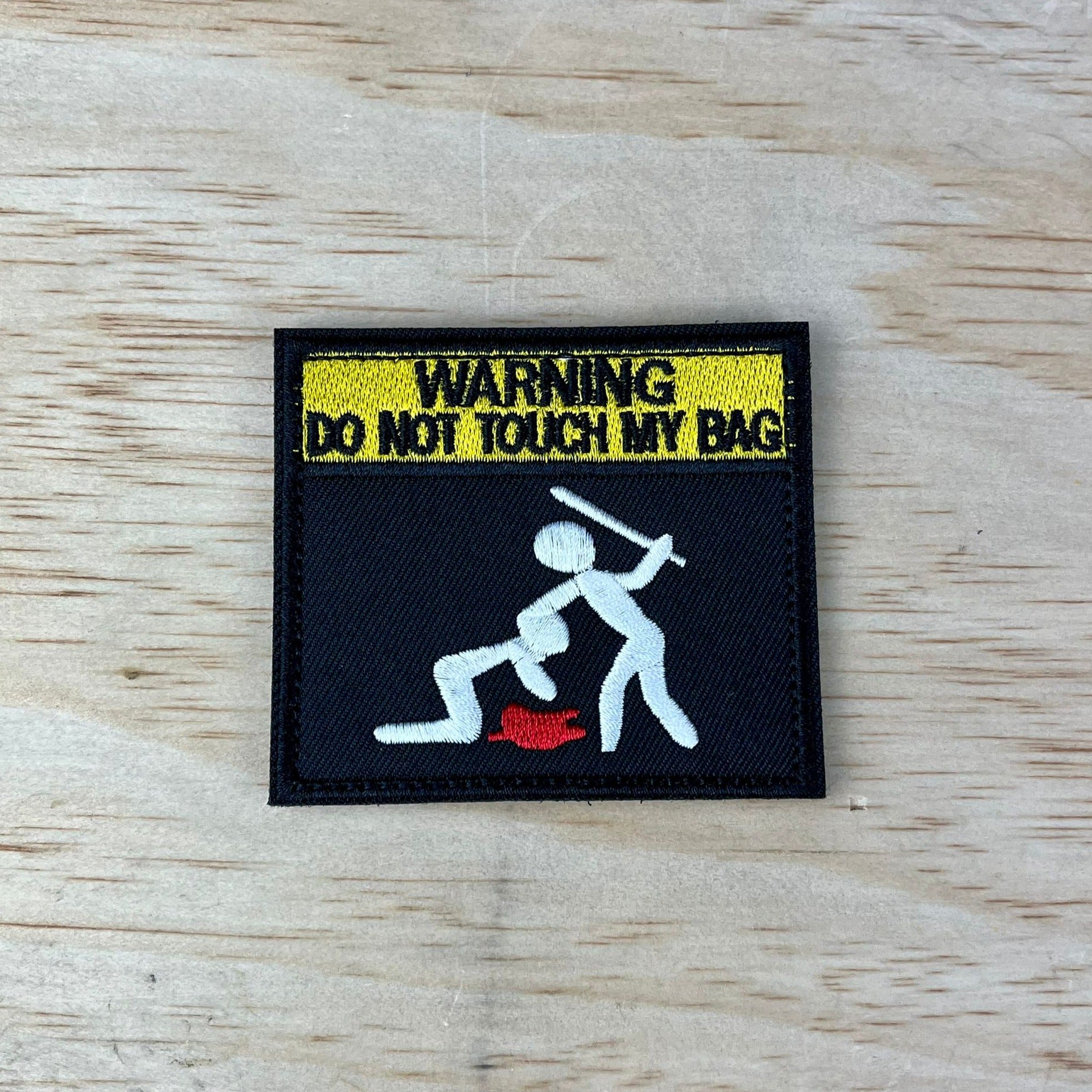 Warning velcro patch