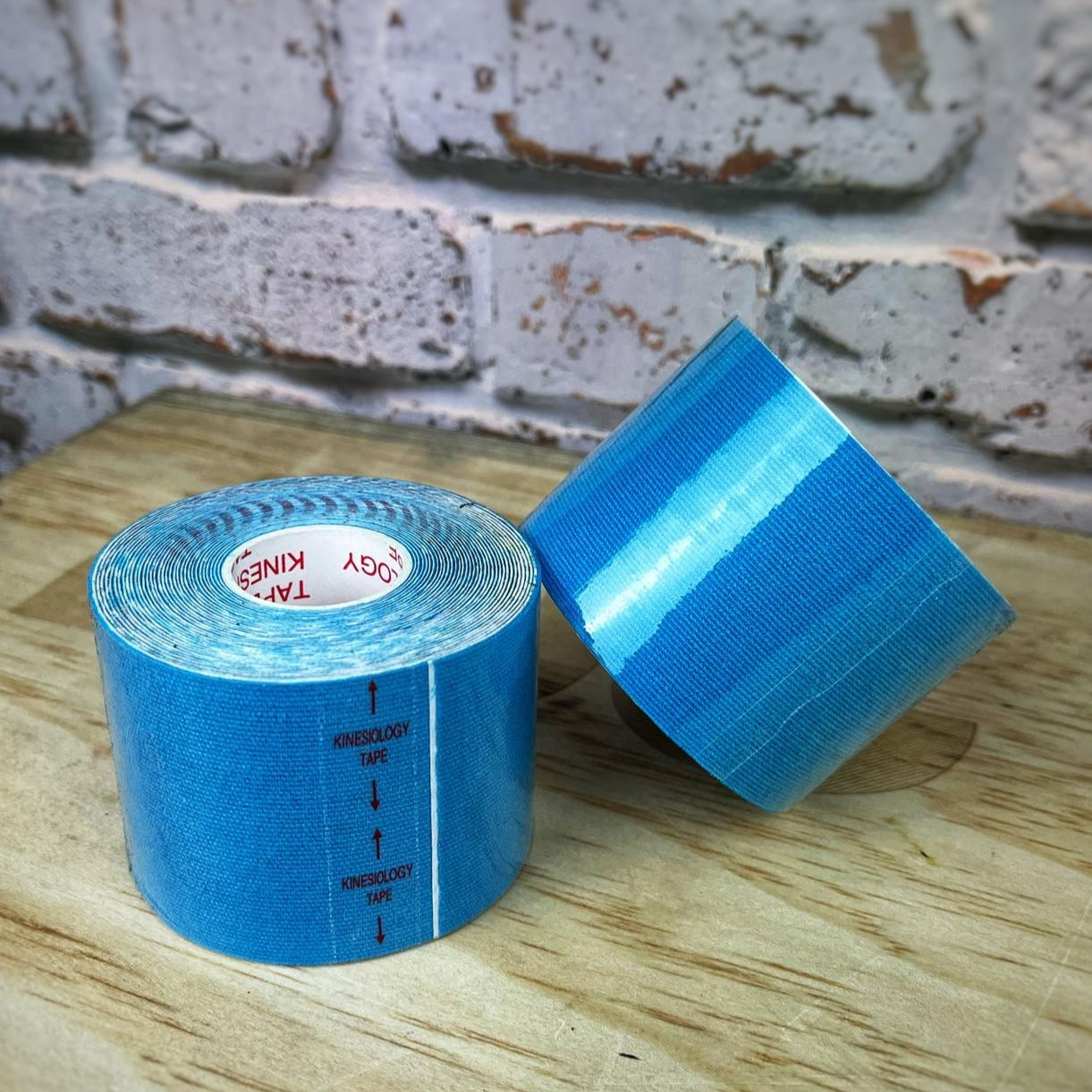 Blue kinesiology tape