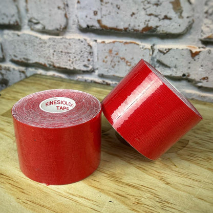 Red kinesiology tape