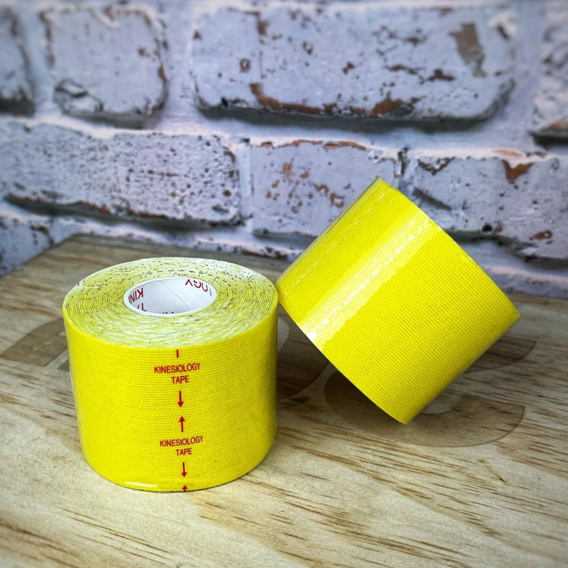 Yellow kinesiology tape