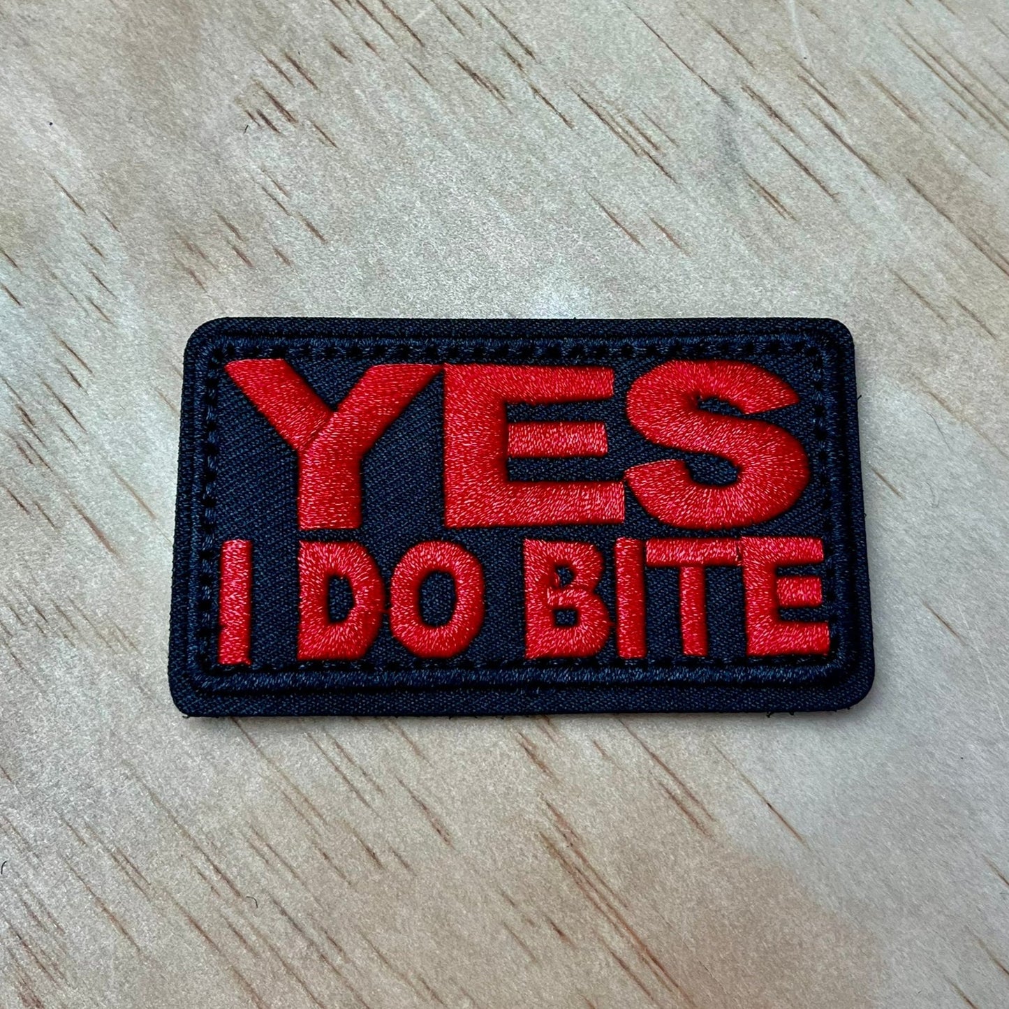 Yes I Bite patch, UK Patch