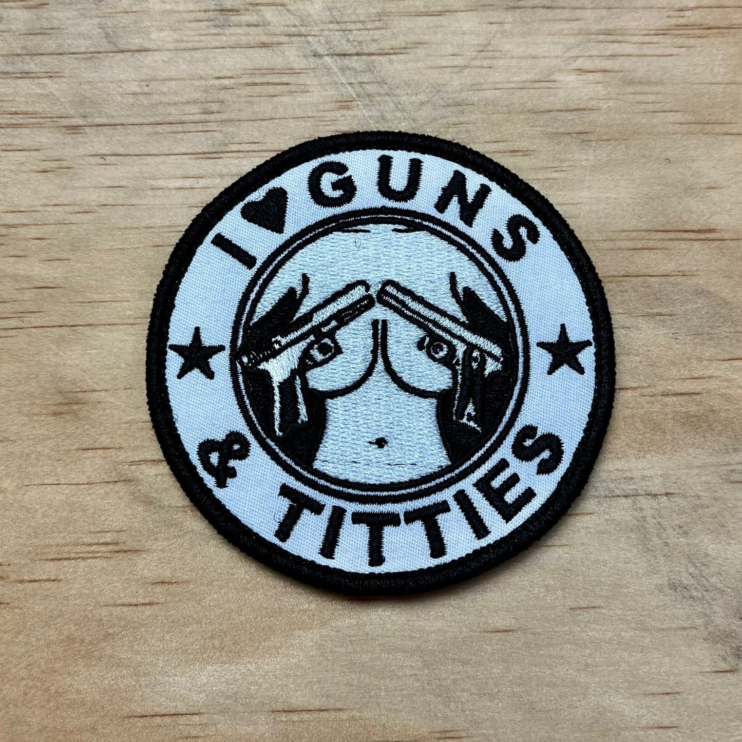 I Love Guns patch, rude crossfit patch