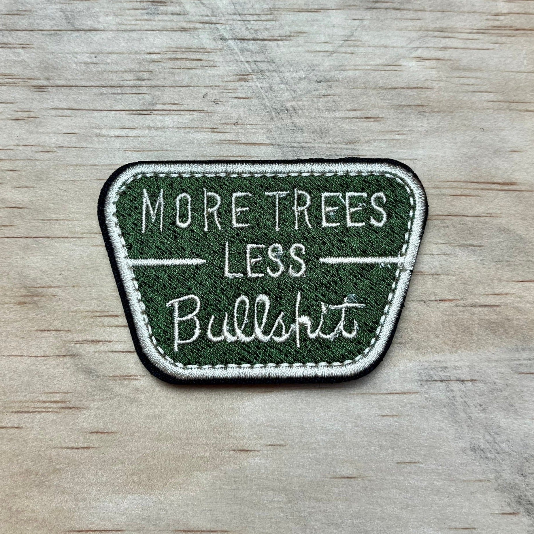 More Trees patch, UK velcro patch